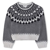 CHLOE KNIT WOOL DETAIL SWEATER